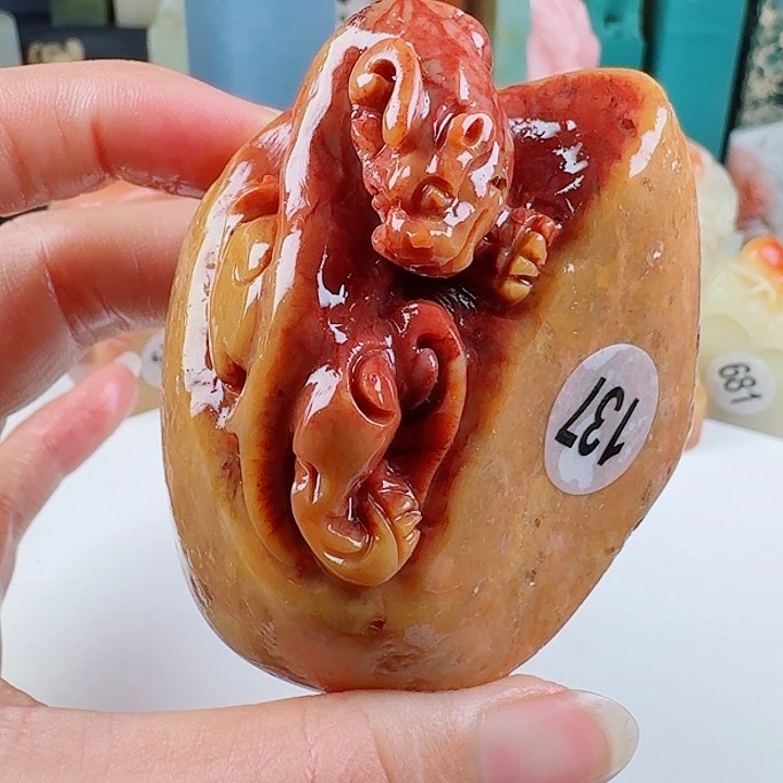 寿山石印石小气孔印石章料…..