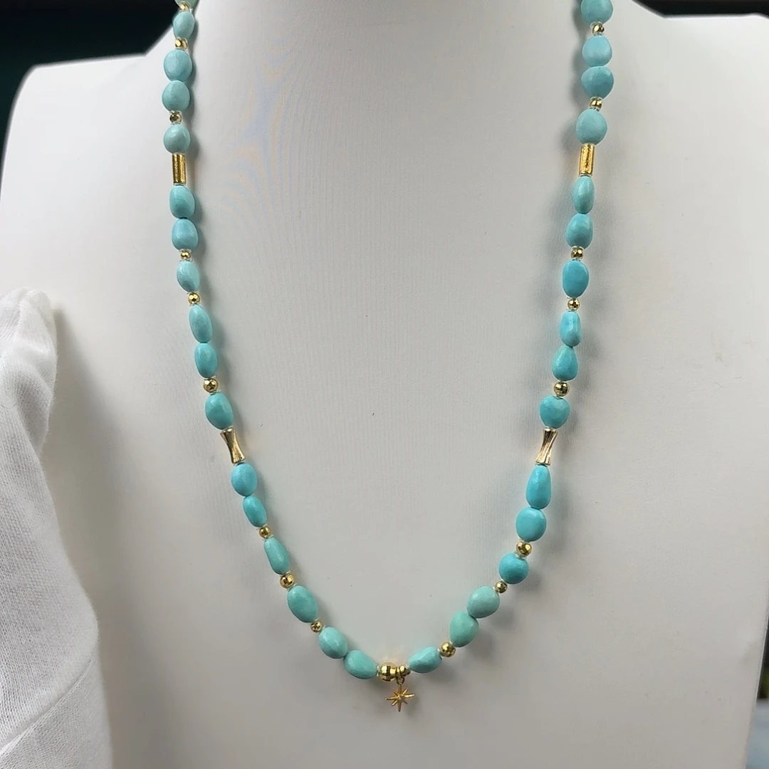 绿松石18K金镶嵌珠宝奇石