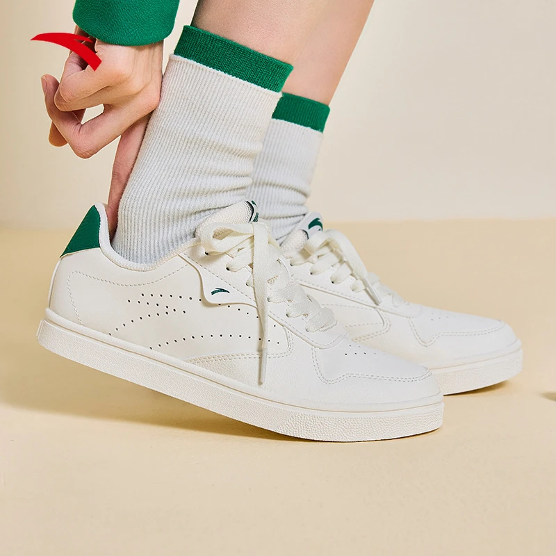 【北北专属】安踏云逸小白鞋轻便防滑经典情侣板鞋112518015R-QD