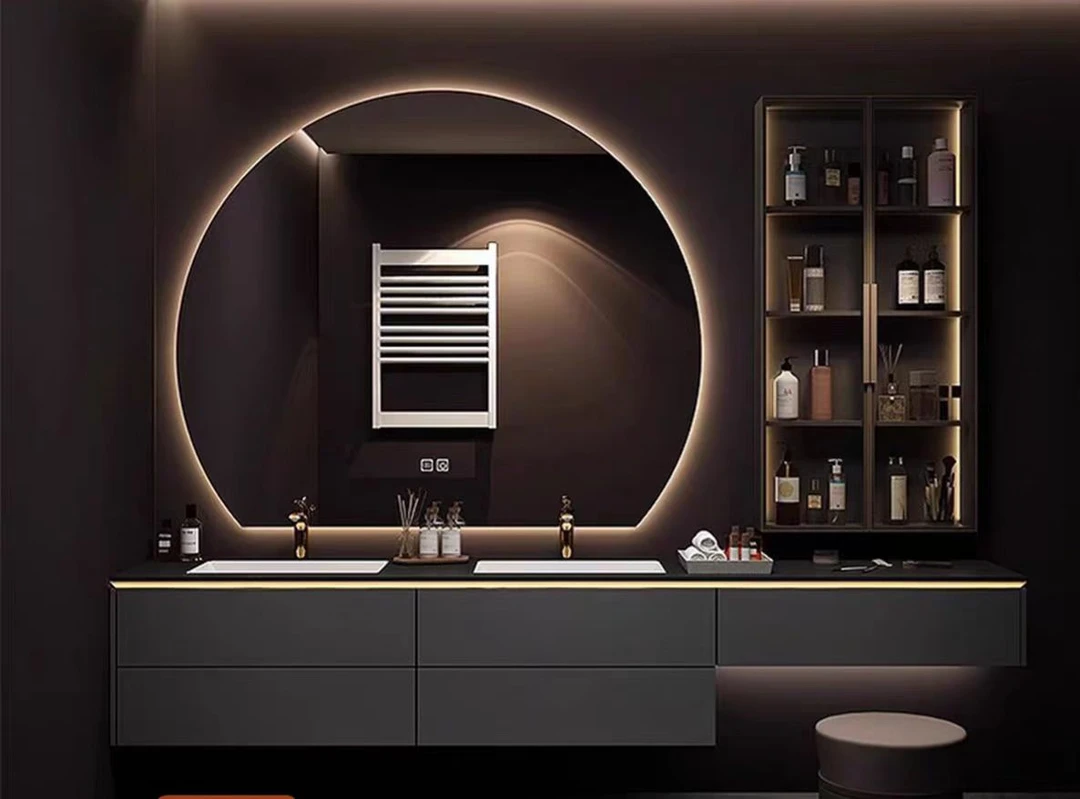 轻奢风岩板一体盆浴室柜组合卫生间洗漱台洗手盆