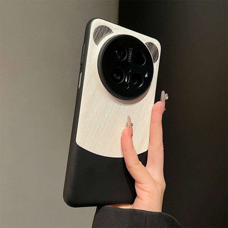 适用华为mate70pro+手机壳p70新款熊猫耳朵拼接mate60pro男女款