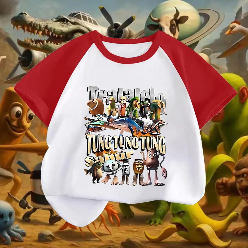 通通哥国外山海经衣服洋气爆款儿童服装男童夏季薄款小男孩短袖潮