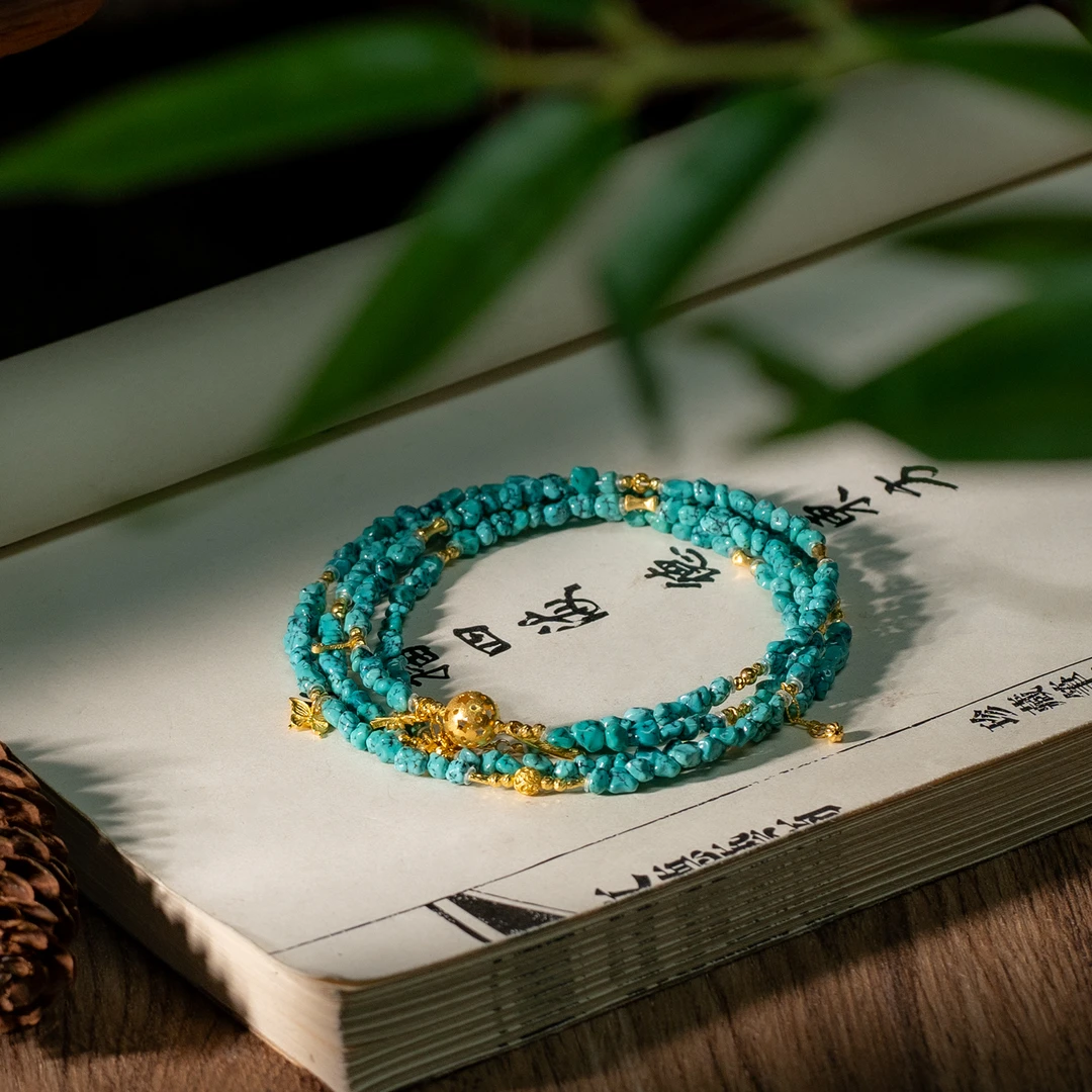 【世间臻宝】18K绿松随型项链/3mm/87cm+-/多样性发一件/Q1271/6