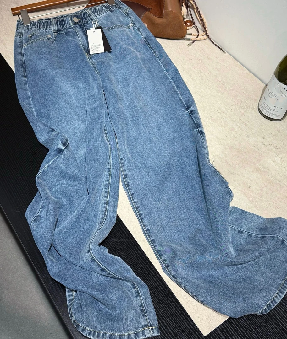 夏季薄款牛仔阔腿裤