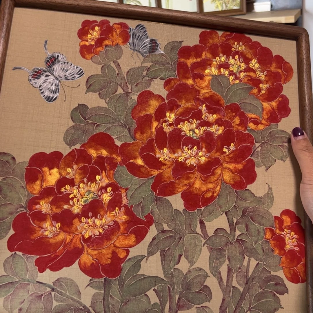 国画原创纯手绘国画牡丹