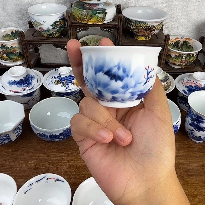 忠意堂釉下彩牡丹