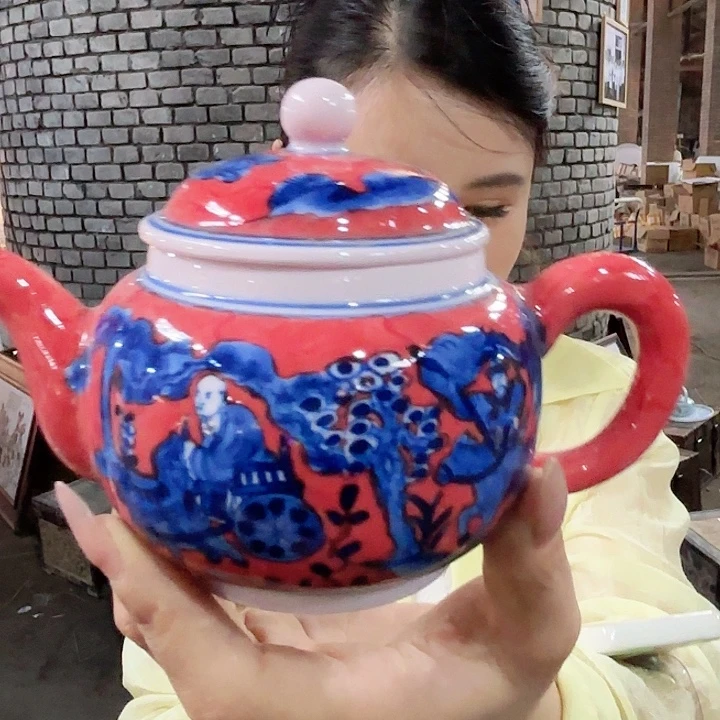 摆件景德镇高温陶瓷鬼谷子图