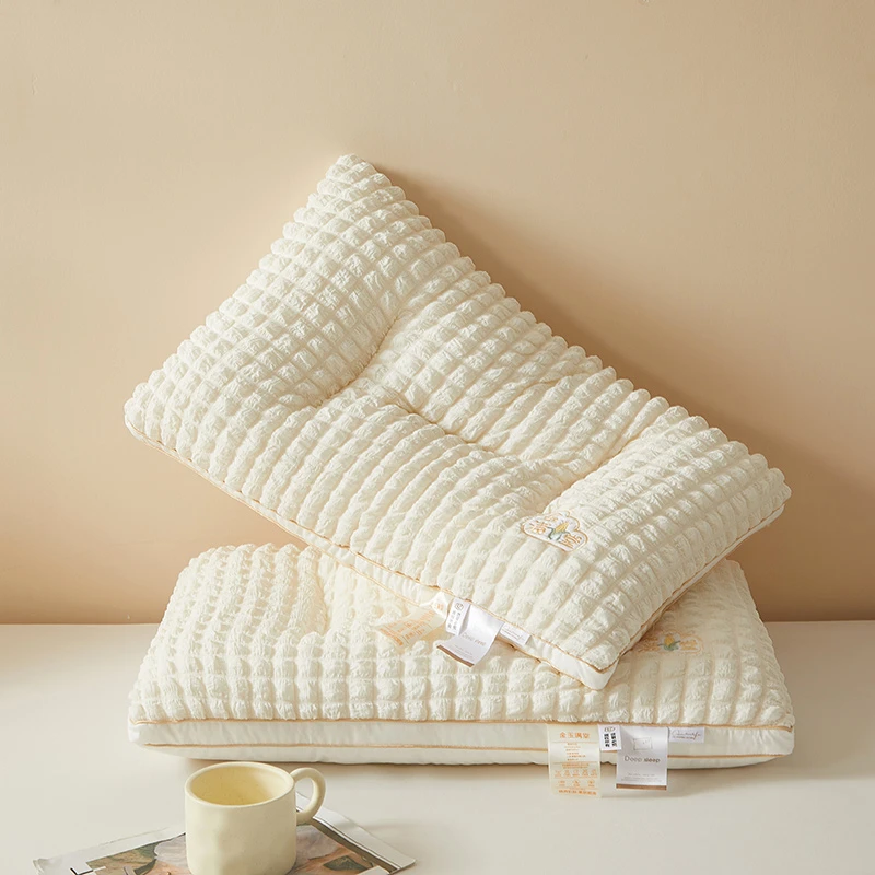 厂家直销全棉纯棉A类泡泡纱枕芯单人枕头