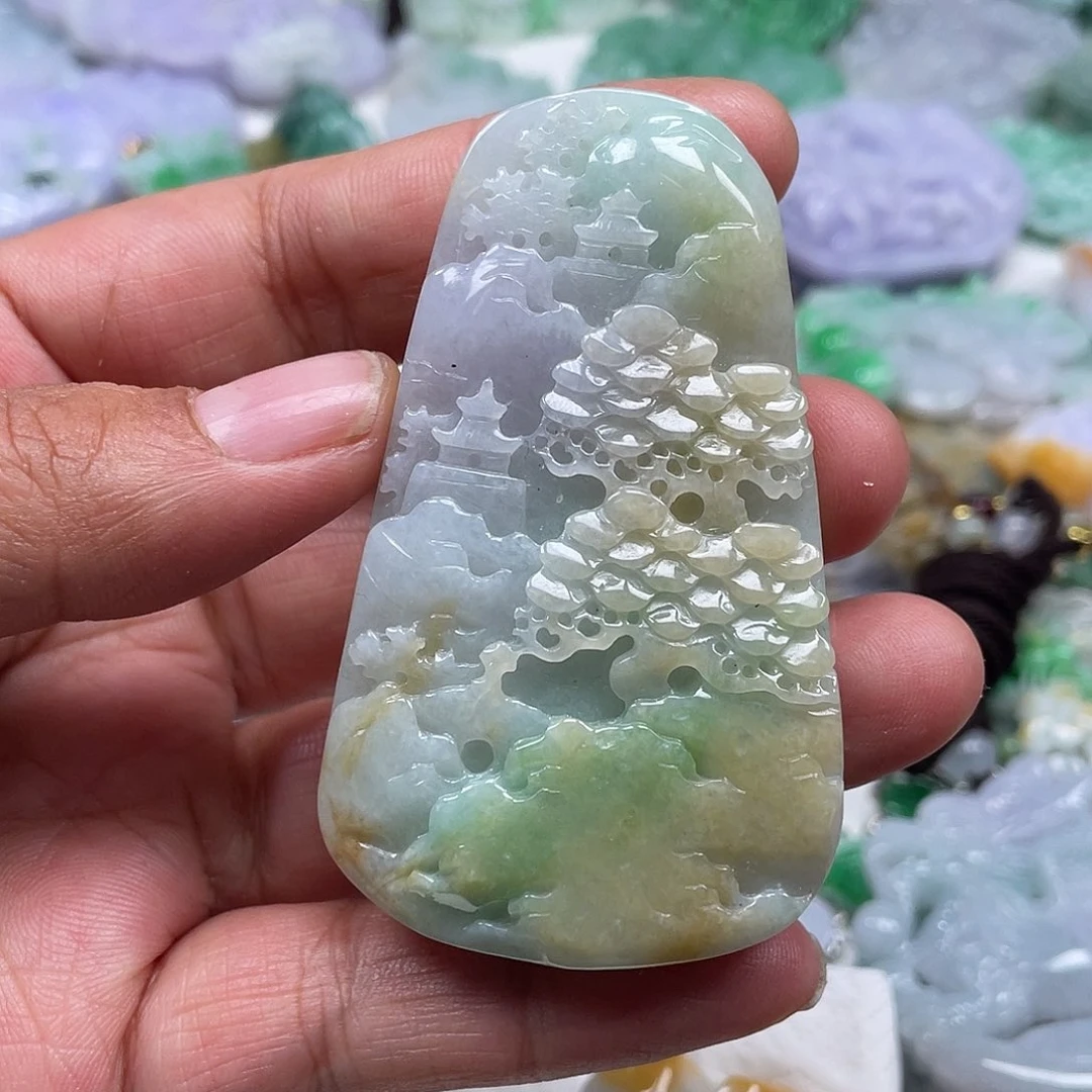 颈饰未镶嵌翡翠翡玉缘翡翠