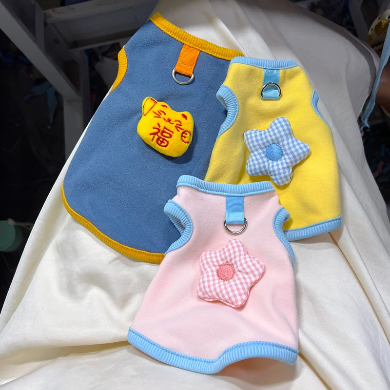 0到3个月小奶猫衣服小猫咪奶狗鹿犬超小春秋夏款防掉毛幼猫可牵引