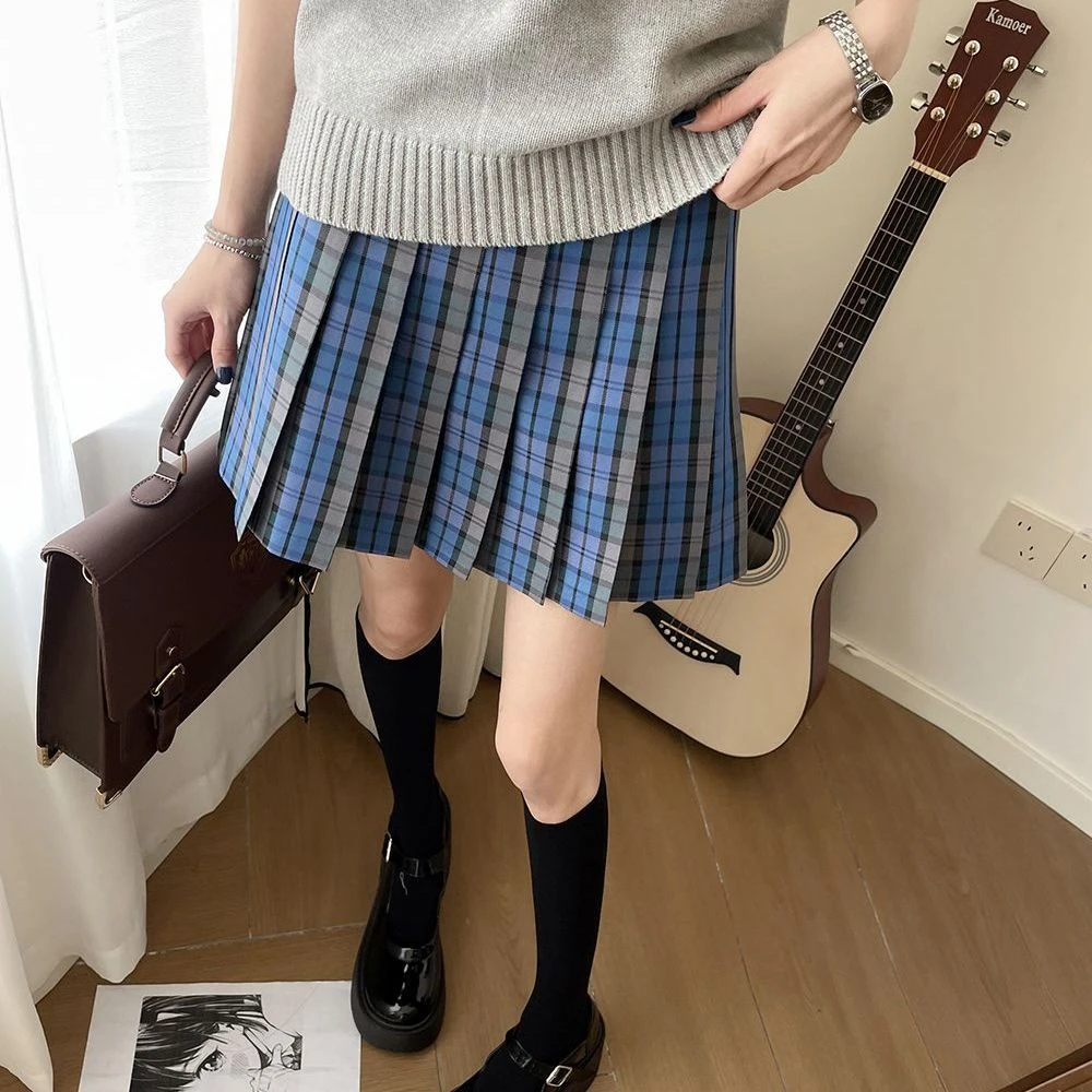 【凉飕飕】同格沐野川jk格裙正版校供感半身裙学院风百褶裙短裙女