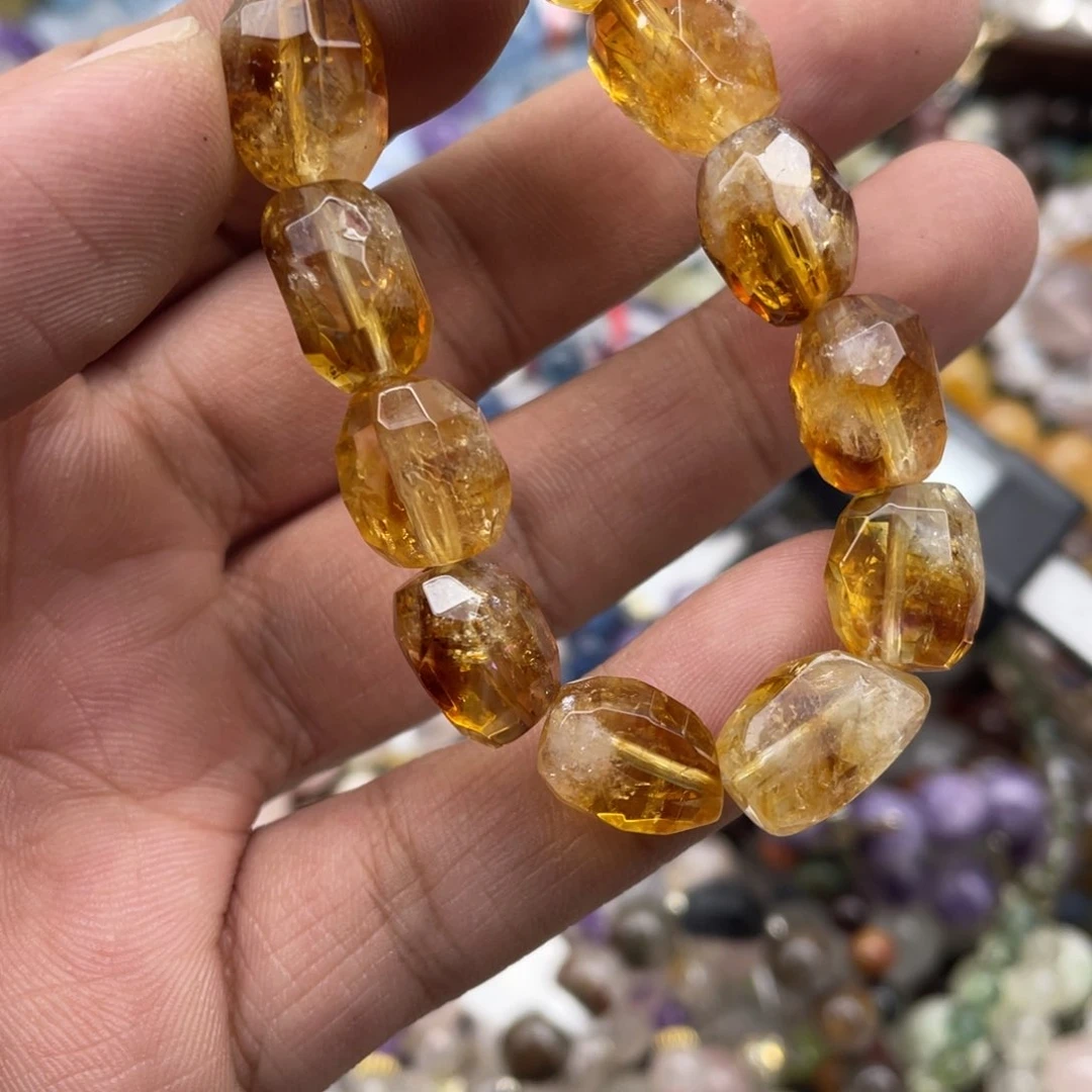 银S925镶嵌手链烟晶