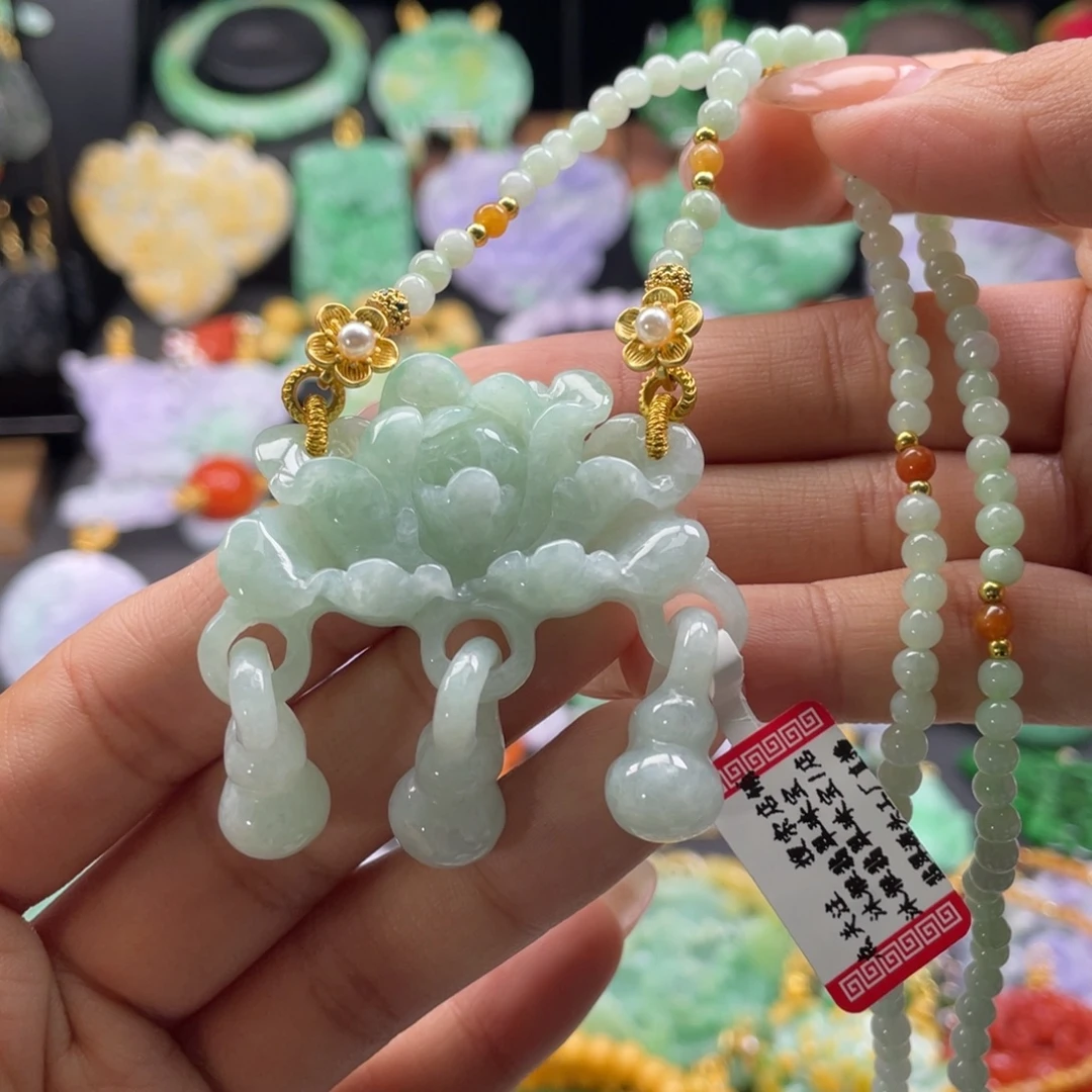 翡翠未镶嵌颈饰代编织