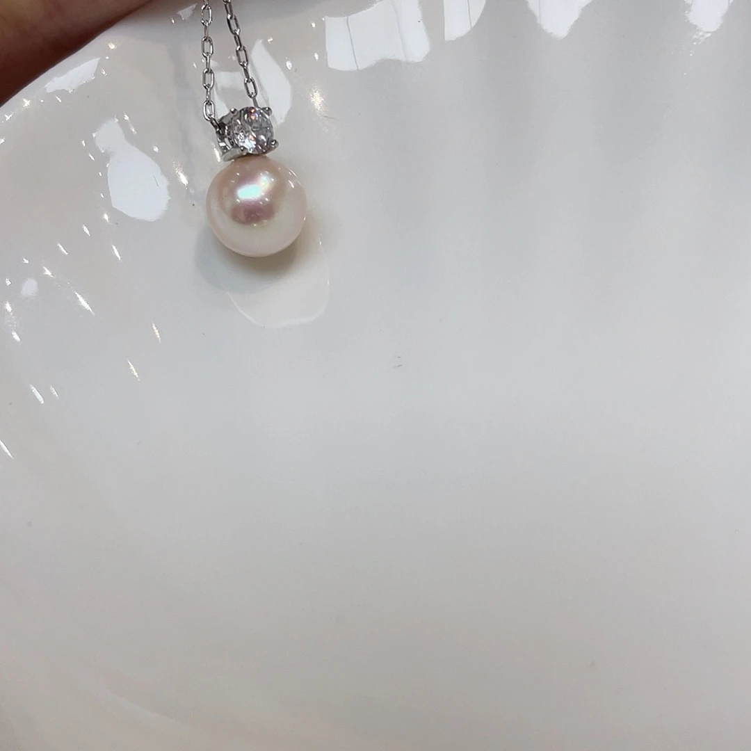颈饰银S925镶嵌海水珍珠