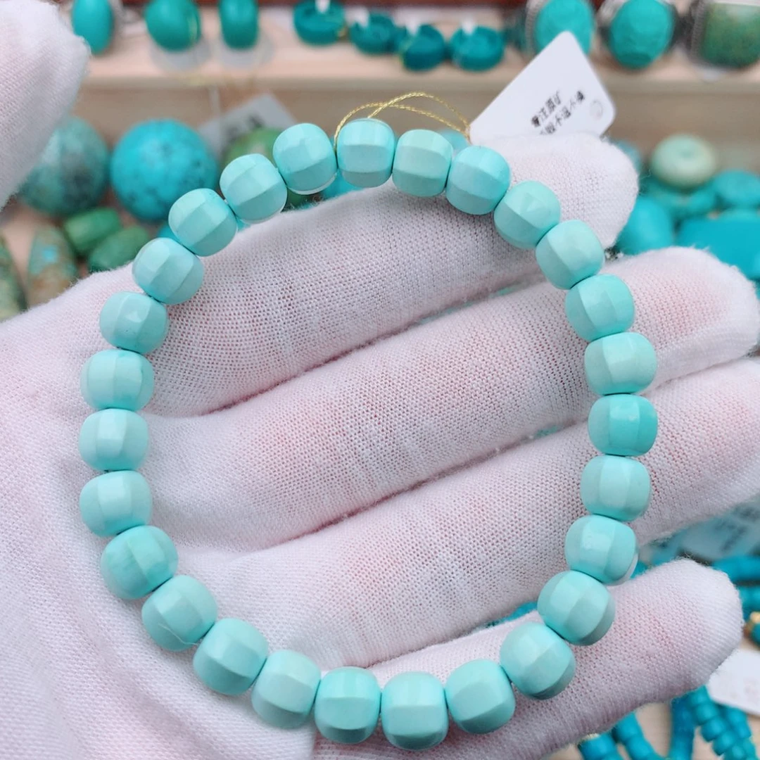 绿松石未镶嵌精品绿松石7.7m m