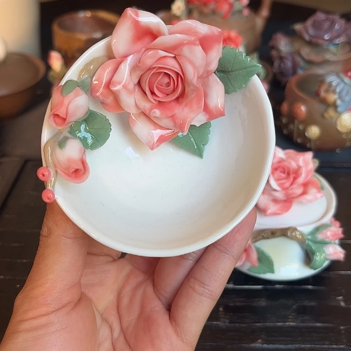 千玺造物月季茶杯