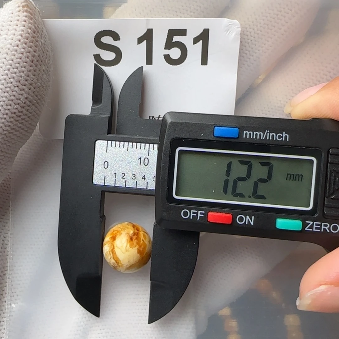 琥珀裸石未镶嵌金*男12尺寸