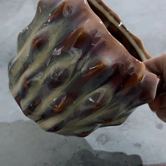 多肉绿植陶瓷花盆9.9包邮，有孔，微瑕