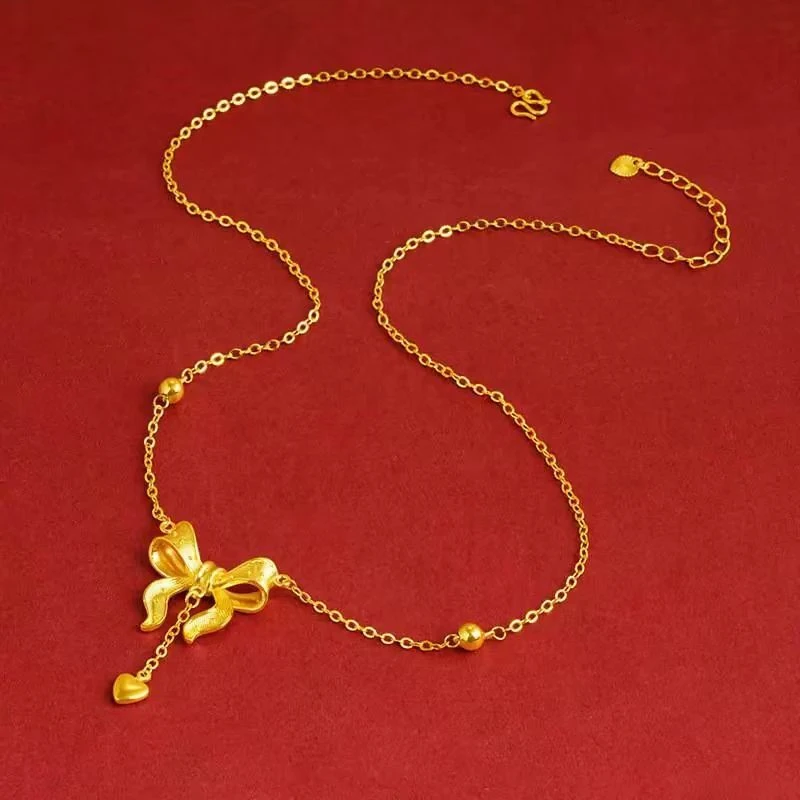 坠链均足银 足银999项链在逃公主蝴蝶七夕情人节送女友生日礼物