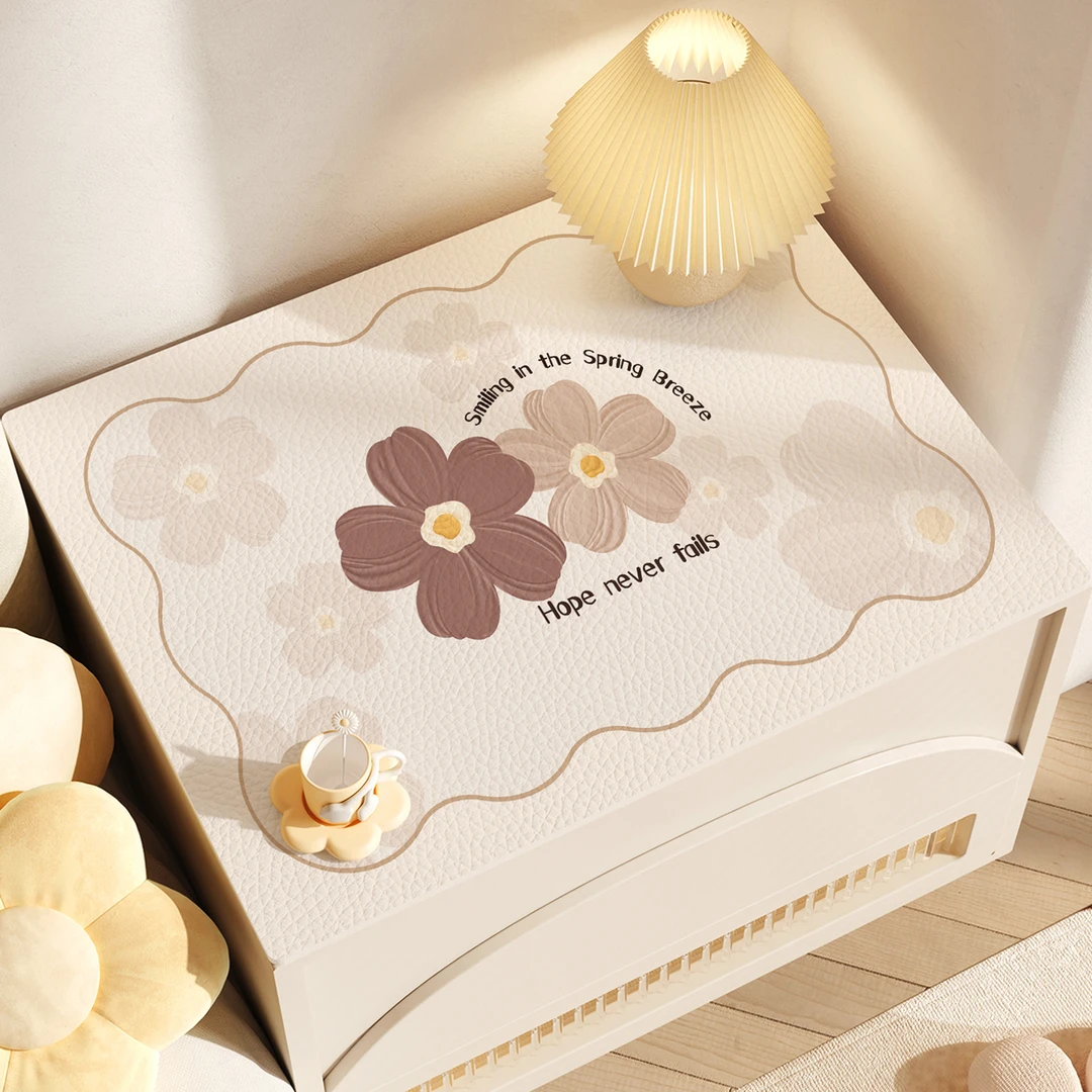 简约轻奢高级感床头柜桌垫防油防水防尘耐磨硅胶皮革台面保护垫