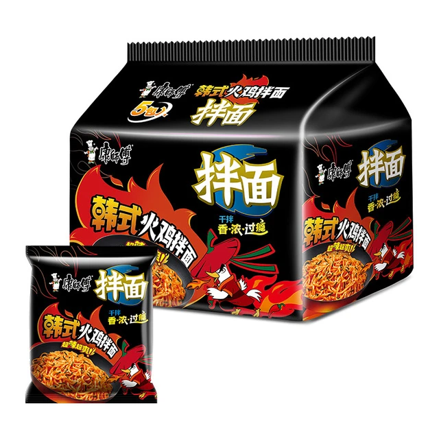 康师傅火鸡面韩式甜辣干拌面超辣袋面速食泡面火鸡面宿舍夜宵食品