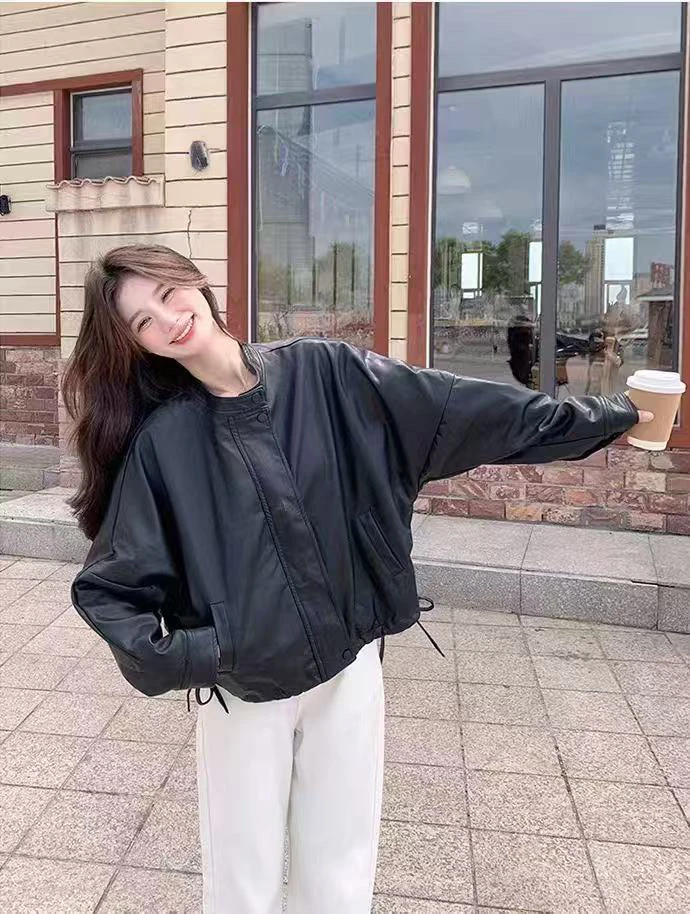 882035#春款上新小皮衣女