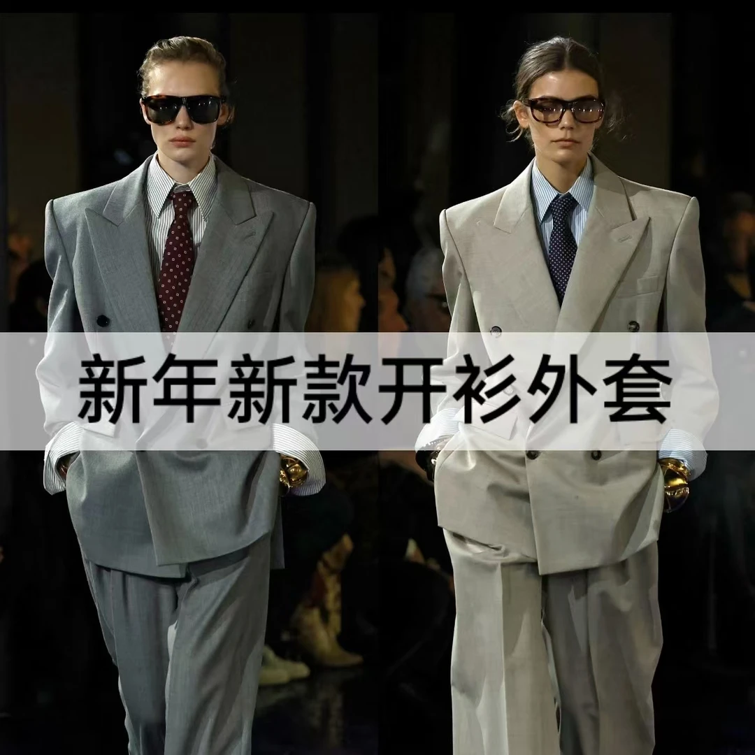 【琪琪专属M】新款潮流开衫时尚个性男装韩流百搭修身黑色外套SH155