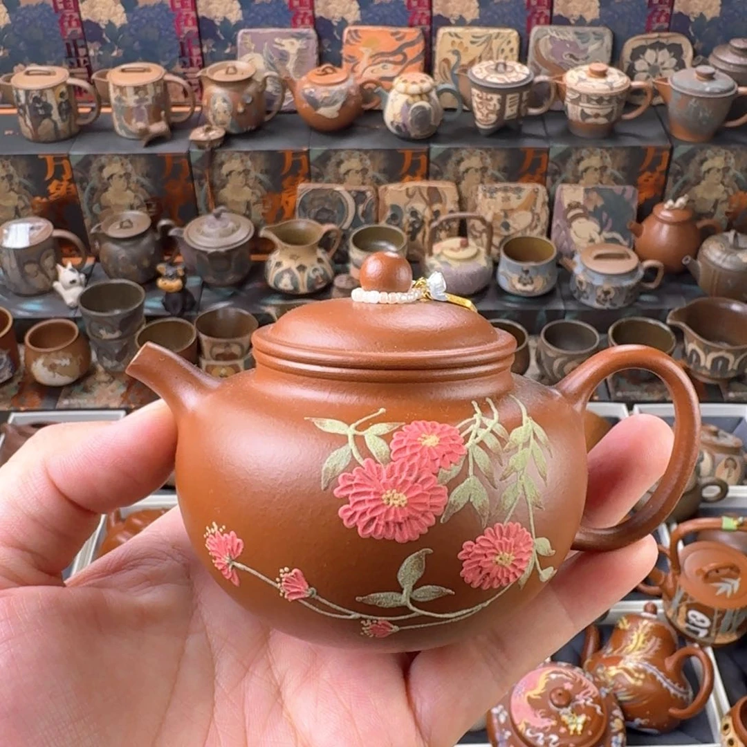 茶壶紫砂150cc精工半手
