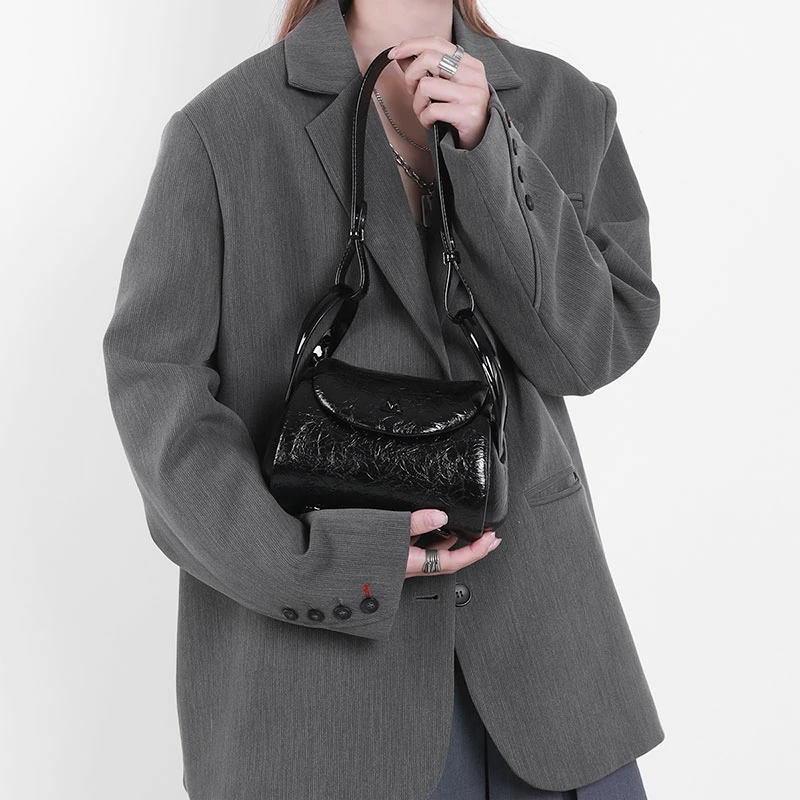 木川卡原创复古盒子手机包小众腋下单肩包2025春新款女士休闲百搭