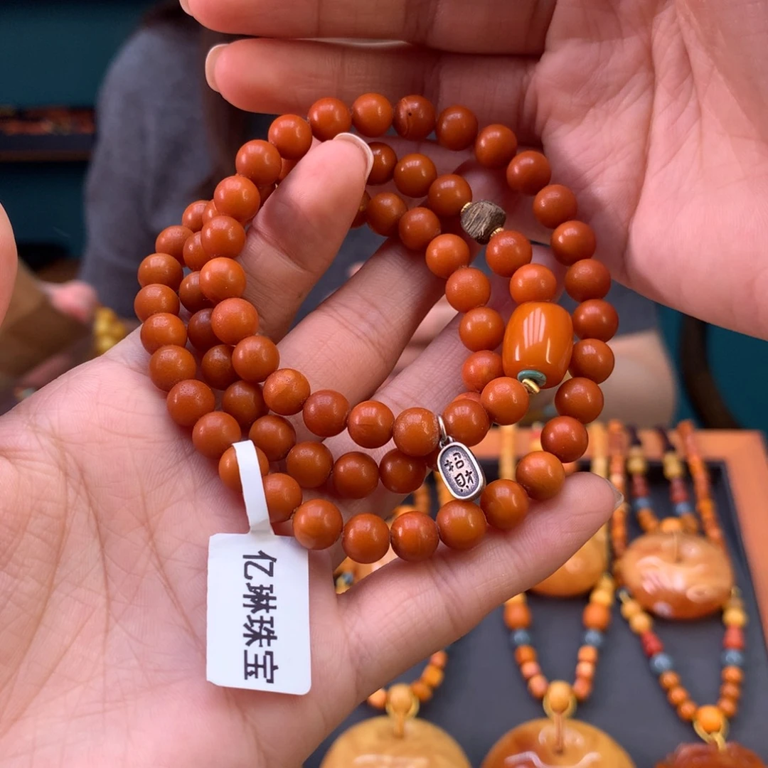 蜜蜡未镶嵌手串天然