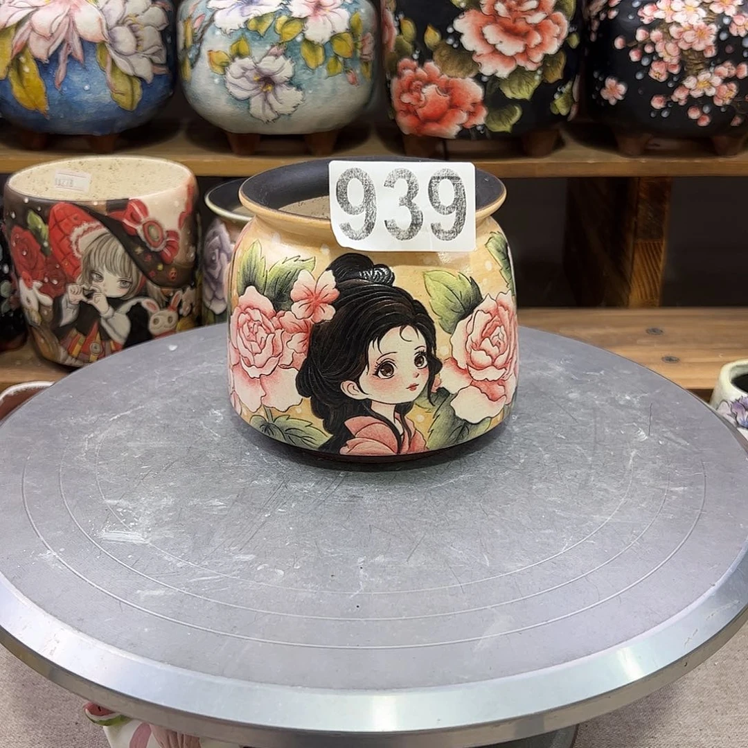 景德镇炫彩手绘内8.5外10高9.5