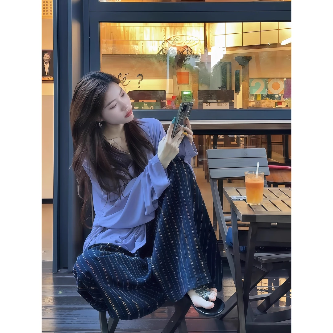 独特超好看绝美夏日ootd一整套清冷松弛感上衣女韩版穿搭两件套装