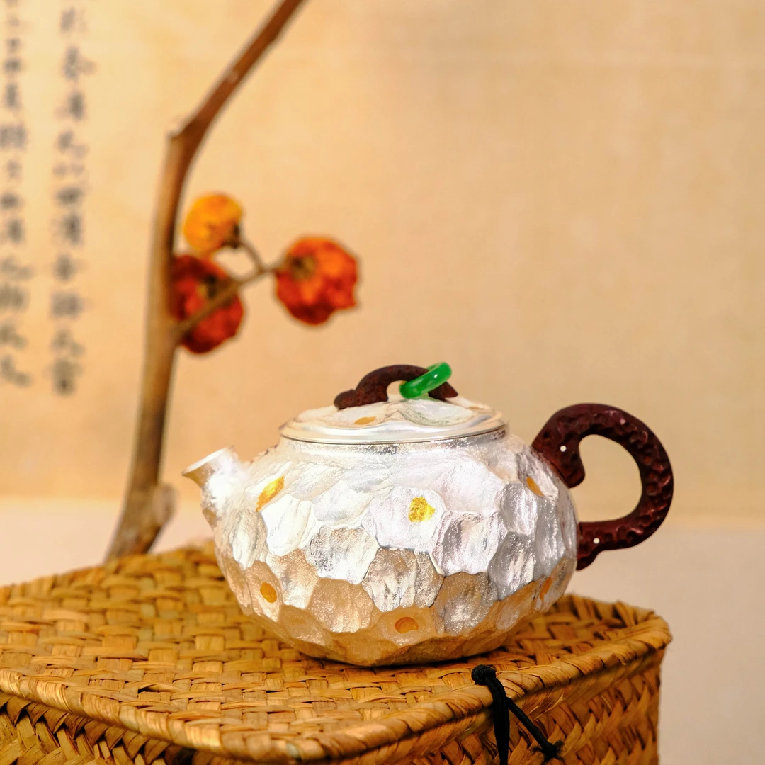 活动 壶尔摩斯《大白面团》大容量茶壶纯手工足银999约120g200cc