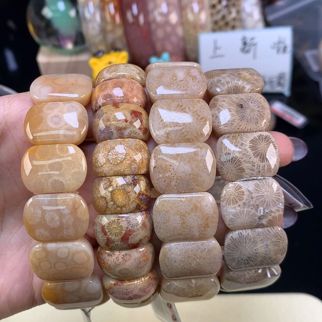 【闪购商品】颈饰未镶嵌硅化珊瑚（珊瑚玉）88漏68一条可挑（57号）