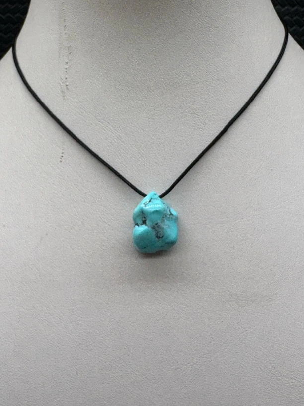 原矿绿松石随型吊坠2.85g瓷釉品质无优化女款手工时尚明星同款