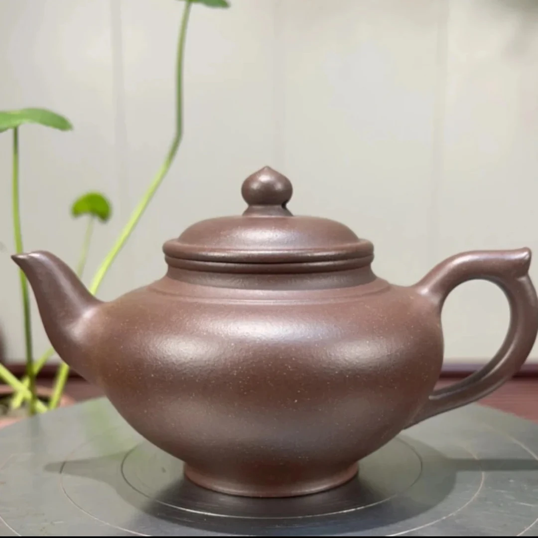 精选紫泥笑樱190cc宜兴原矿紫砂手工制作茶器