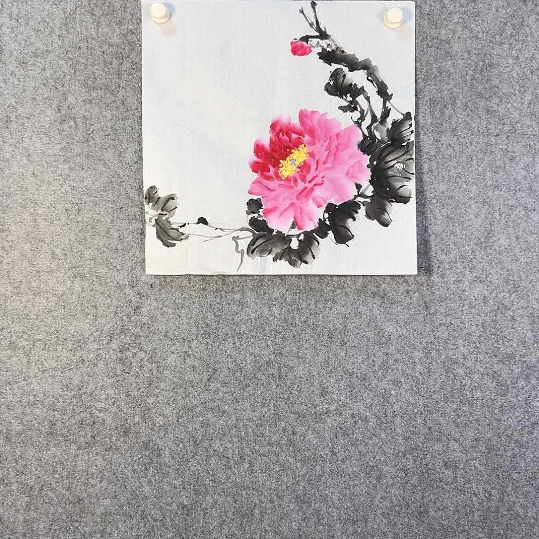 国画190 鸟和蝴蝶都在等待它