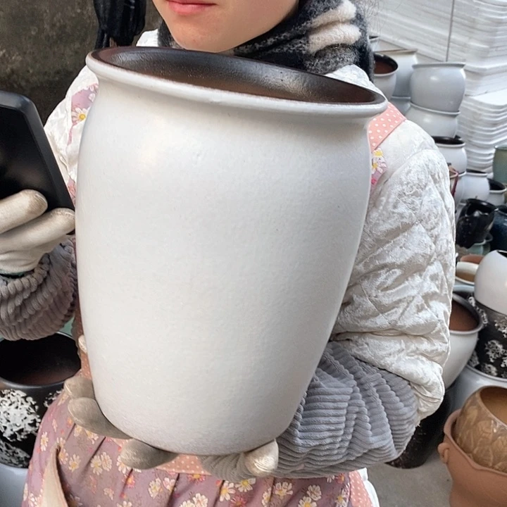 紫砂花盆瑕疵口20高25