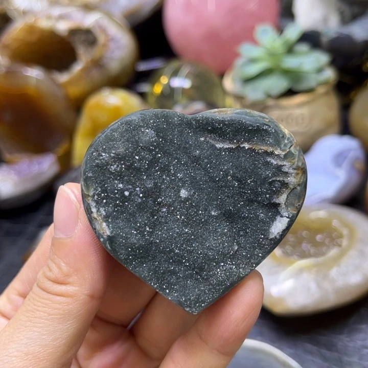 水晶未镶嵌发饰绿软爱心
