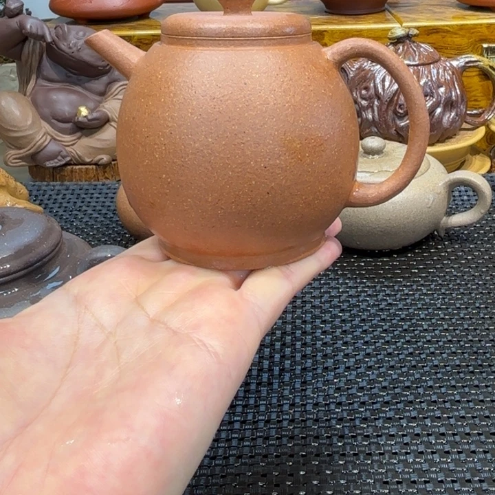 紫砂茶壶黄降坡龙旦180cc
