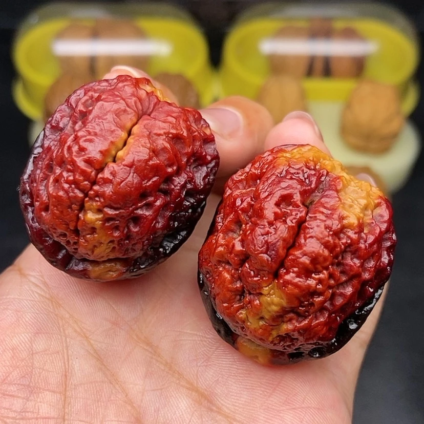 【闪购商品】文玩核桃把件41尺七彩老蟾头