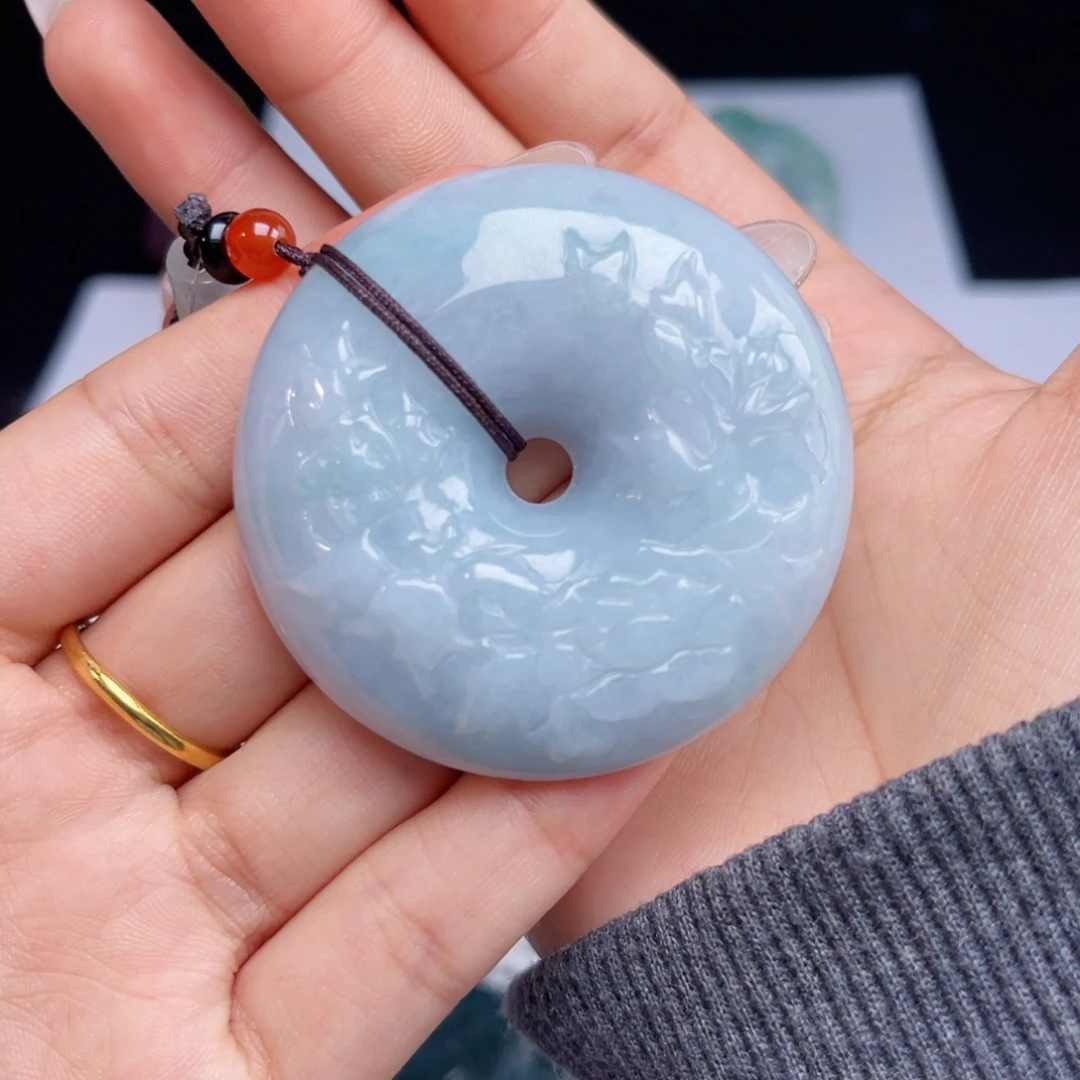 颈饰未镶嵌翡翠天然翡翠平安扣