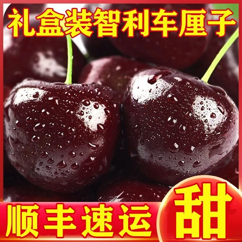 【空运桑提娜】智利进口车厘子4J樱桃内附果径卡顺丰空运冷链