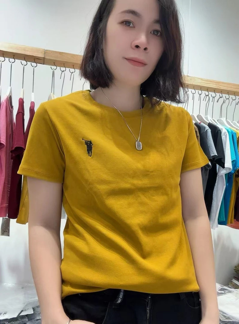 时尚潮流百搭刺绣修身圆领休闲上衣ins短袖T恤夏季739