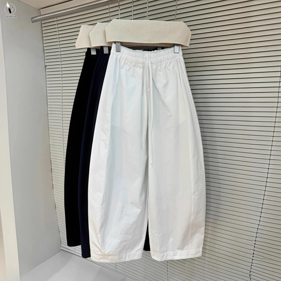 VALVOELITE大码宽松百搭时尚高腰直筒休闲裤2025年夏新款显瘦阔腿