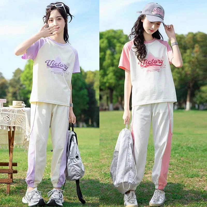 FAVMARTHA女童套装夏装2025新款夏季洋气时髦薄款中大童女孩儿童