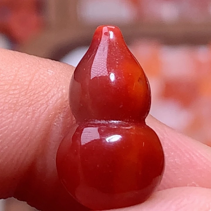 南红玛瑙未镶嵌南红牛血葫芦