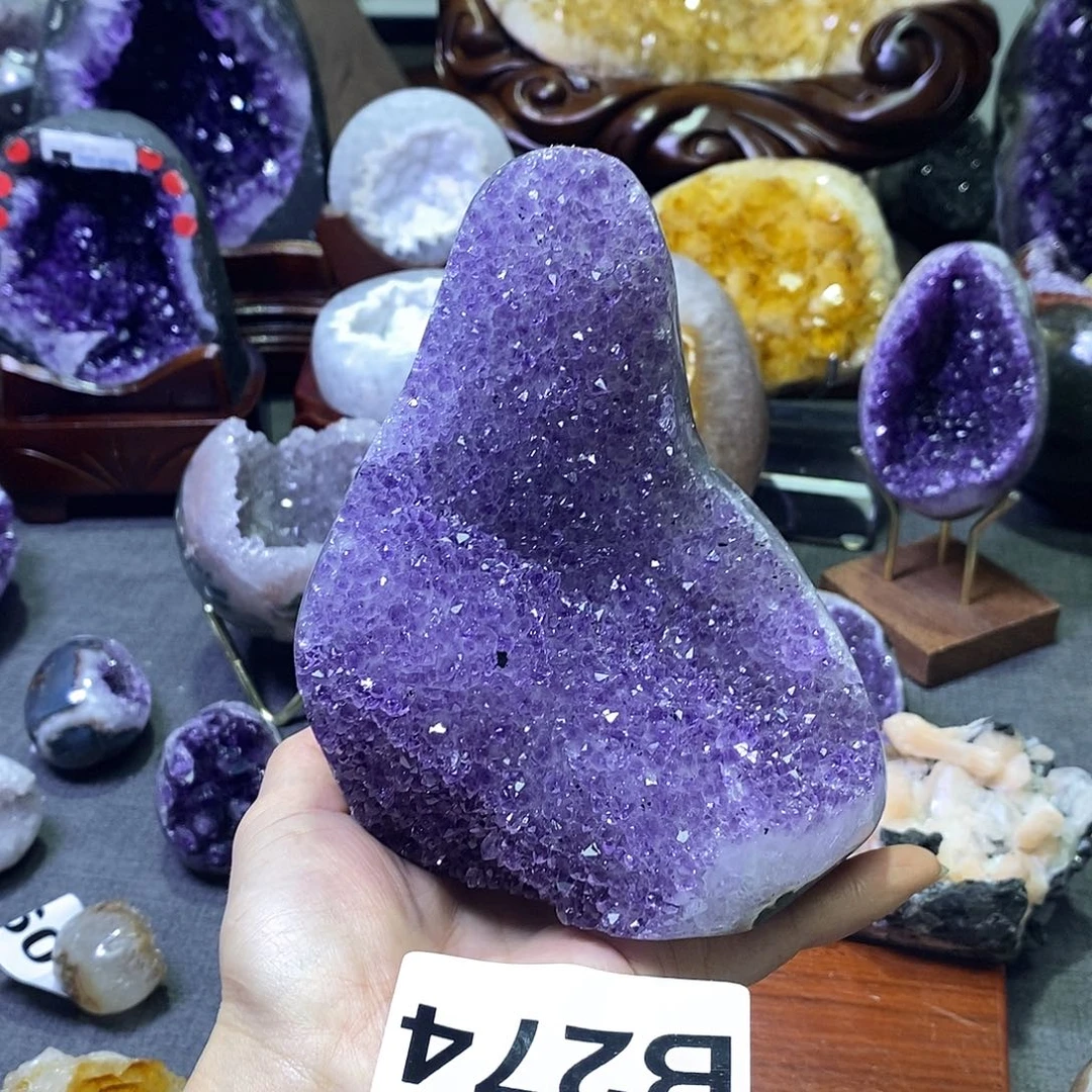 紫晶珠宝半成品未镶嵌
