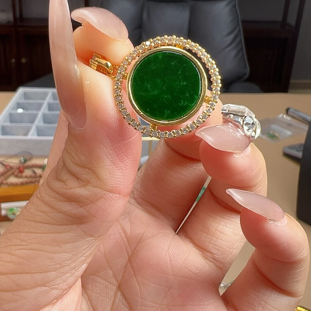 颈饰银S925镶嵌翡翠吊坠53