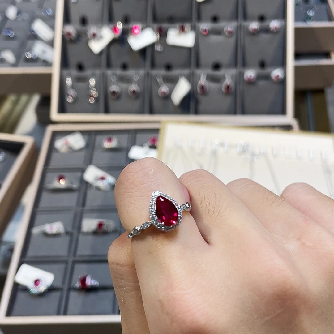 925银培育戒指首饰